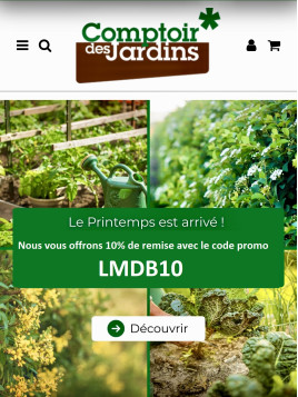 A 10% comptoir des jardins